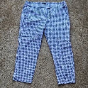 Audrey and Celine blue patterned dress pants